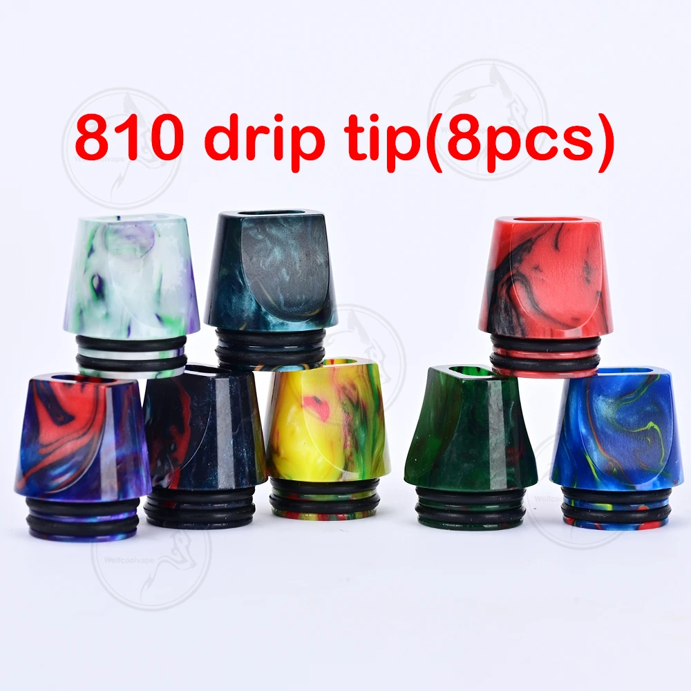 8 pezzi Wolfcoolvape Atomizer  - Drip Tip Resin recensione e prezzo